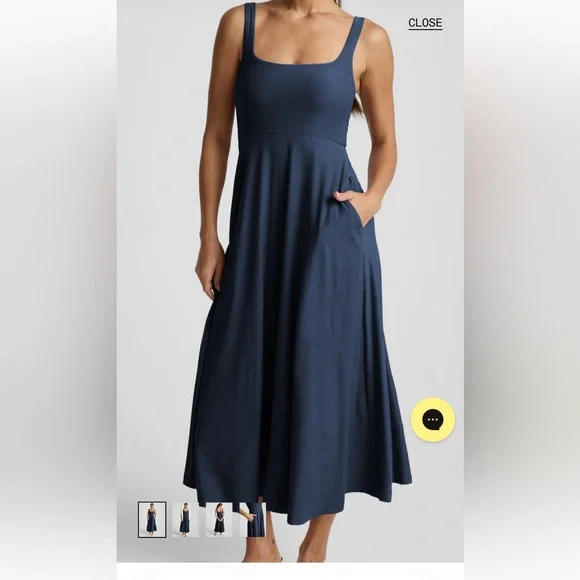 Beyond Yoga Featherweight At The Ready Square Neck Midi Dress - Picture 3 of 13